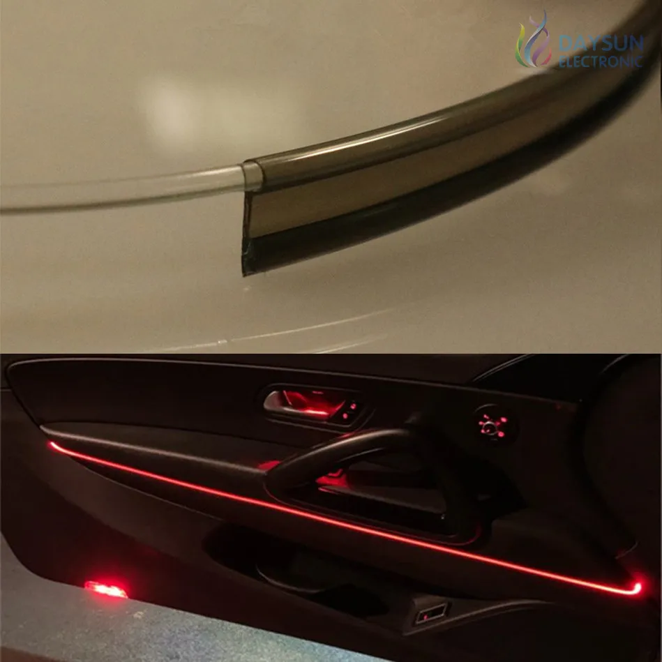 

New Car Led Fiber Light Atmosphere Lamp for Car Decoration Car Interior Door Decor Line Light Easy DIY Lighting Set