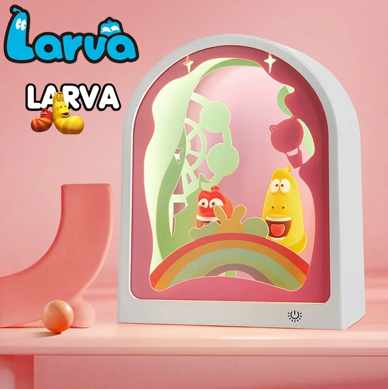 Larva Cartoon Toys Table Lights Authentic IP Authorization Korea Larva Funny Night Lamp Bedside Atmosphere Light Children's Room