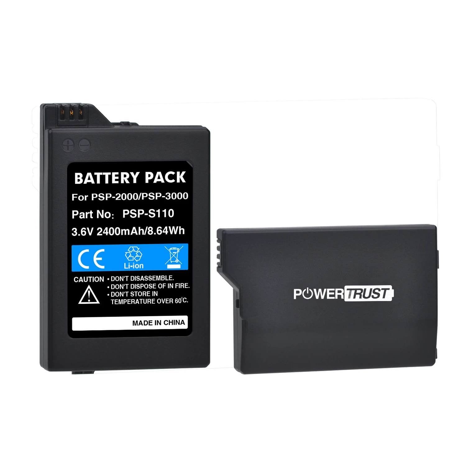 2400mAh PSP2000 PSP-3000 Batterie und Ladegerät für Sony PSP-2000 PSP3000 Controller Akku