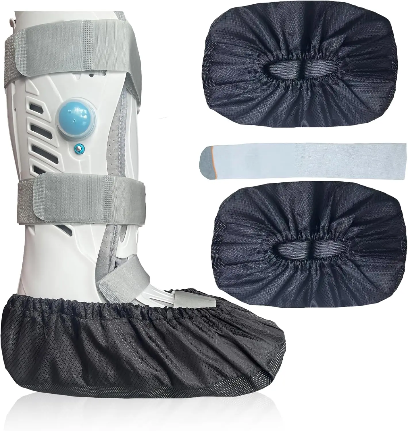 

2 Pcs Walking Boot Covers for Broken Foot Recovery, Waterproof Anti-slip Shoe Covers for Air Cam Walker
