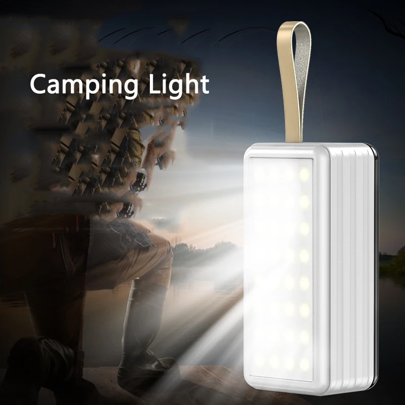 Power Bank 60000mAh  Fast Charging Portable Charger Powerbank External Battery Pack with Camping Light  For Xiaomi Mi 9 iPhone