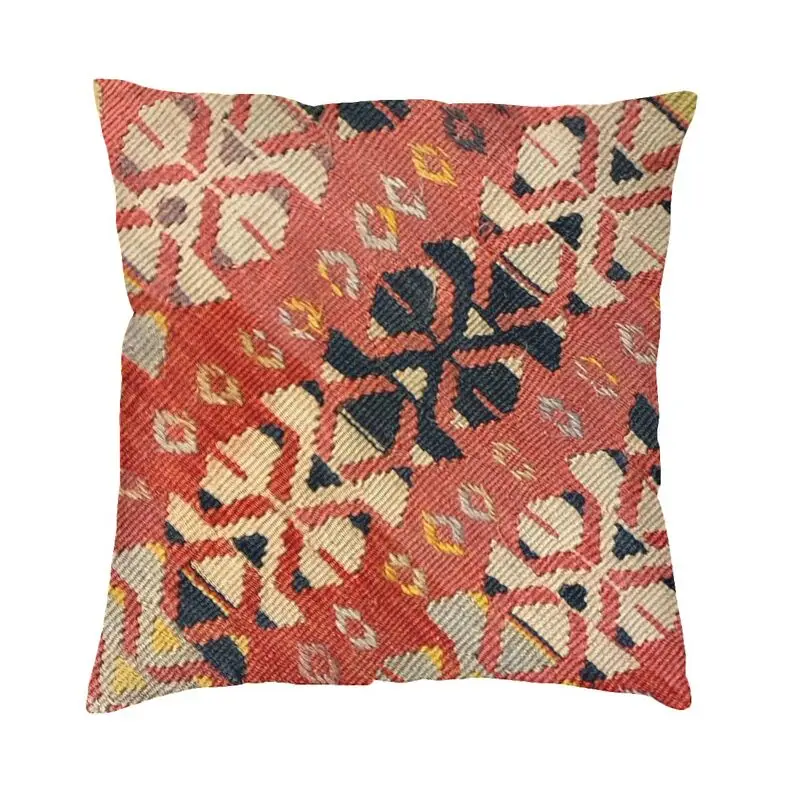 Retro Bohemian Turkish Ethnic Kilim Cushion Cover 45x45 Home Decor Printing Persian Tribal Carpet Throw Pillow Case Double-sided