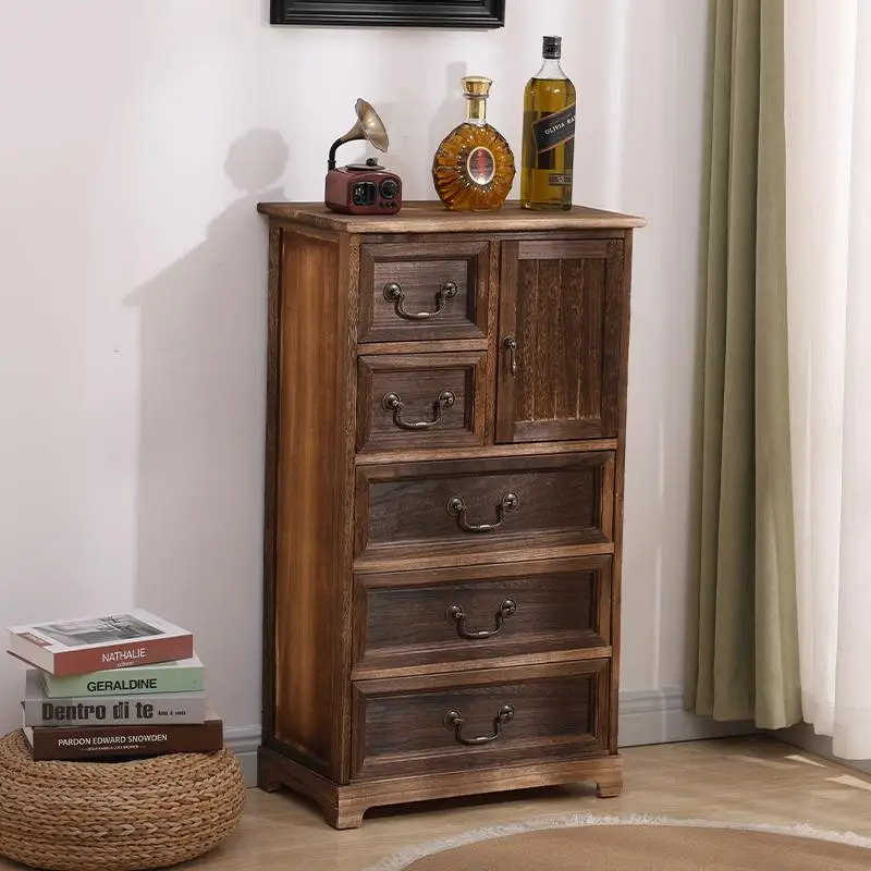 

American chest, retro solid wood storage cabinet,