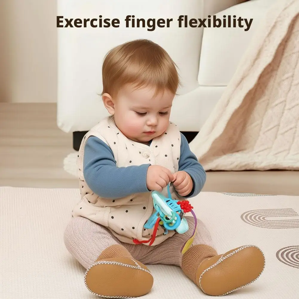 Bouteille Lala pour bébé, jouet de traction, jouet de dentition sensoriel, entraînement à mâcher pour nourrissons, jouet de poussée et de traction pour tout-petits M2Y1