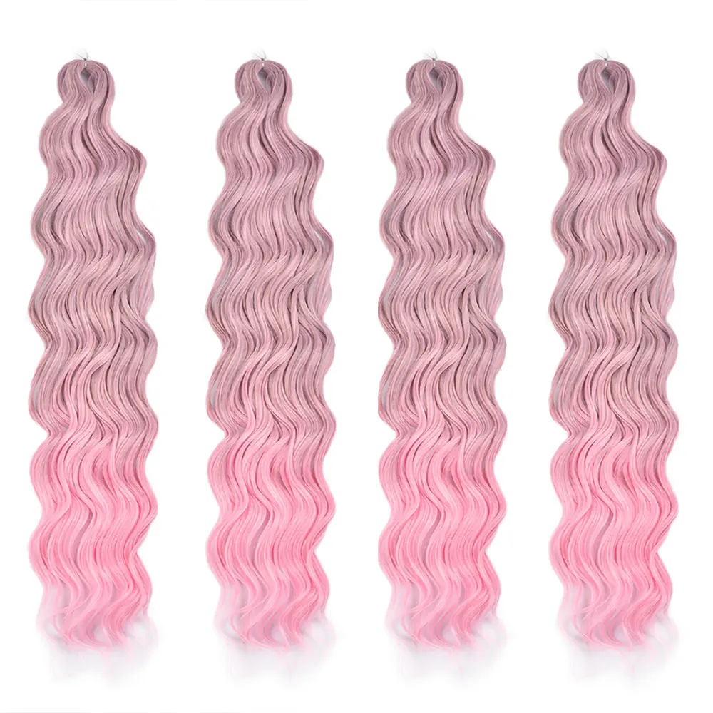 

Волосы Анны, 24-дюймовые синтетические глубокие волны, плетение волос, наращивание волос, водная волна, коса, омбре, блондинка, твист, вязанные крючком, вьющиеся волосы