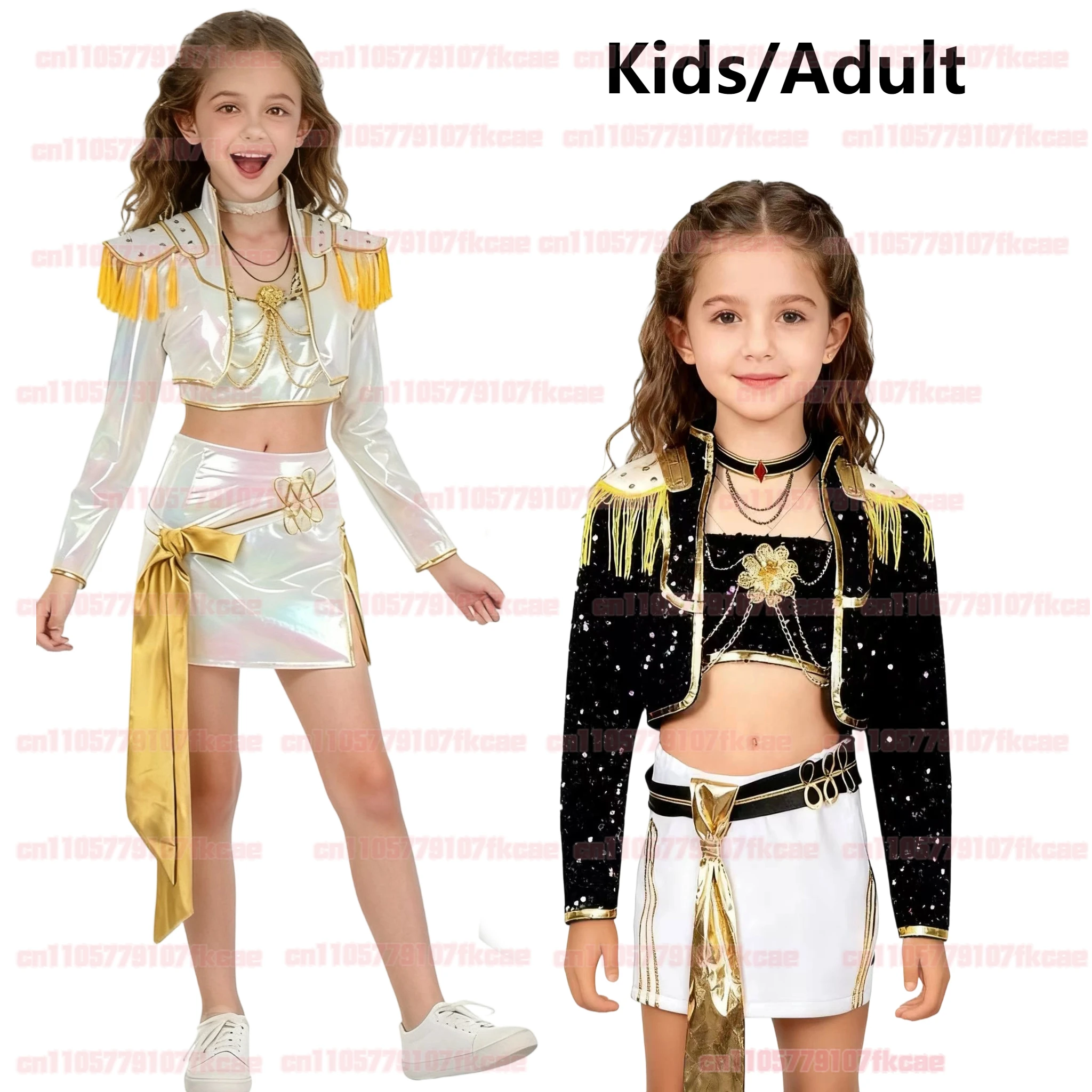 

Костюм для косплея K-Pop Rumi/mira для взрослых, 2022, парик, сценическая одежда для охотника на демонов, пальто, костюм из фильма на Хэллоуин, корейская группа идол, наряд для девочек