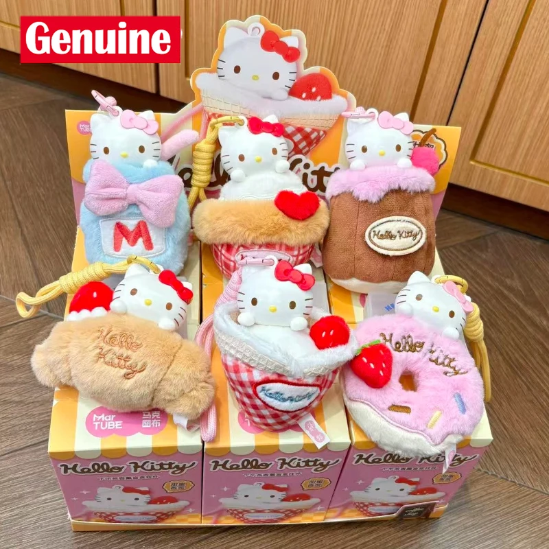 

Подлинная Sanrio Kawaii Hello Kitty, серия послеобеденного чая, ароматерапия, плюшевый кулон, слепая коробка, брелок, кулон, подарок на день рождения для девочки