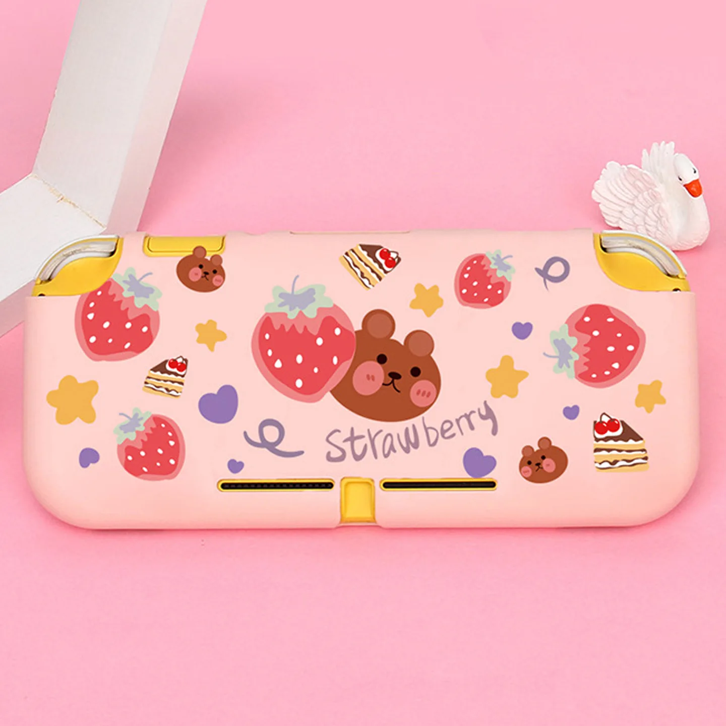 For Nintendo Switch Lite Cute Cartoon Anime Protect Case strawberry bear Kawaii Skin Protective Shell Switchlite NS Cover