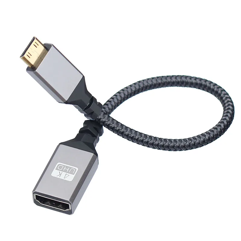 20cm  Mini HD C Type Male to HD A Female Adapter Cable V2.0 4K for Camera Laptop PC