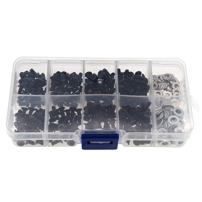 

340PCS High Strength Screw M3PM/KM Screw Tool Box For FMS HSP Unlimited 1/10 Series RC Car Parts