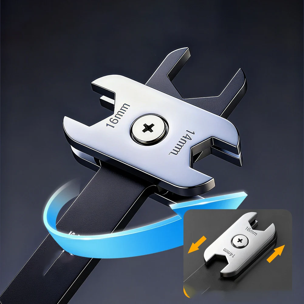 

Вращающийся на 360 градусов ручной разводной ключ с открытыми концами и коробкой из хромованадиевой стали для обработки крепежных деталей