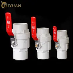 Red Non-slip Handle PVC Ball Valve 20/25/32/40/50/63/75mm Inner Diameter 2 Way Slip Ends Water Shut Off flow controller Valve