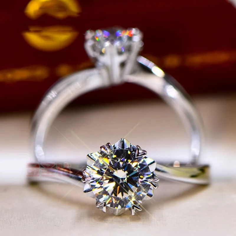 

Live Internet Celebrity Explosion Simulation Diamond Ring Eight Hearts Eight Arrows Zircon Carat Moissanite Snowflake Ar