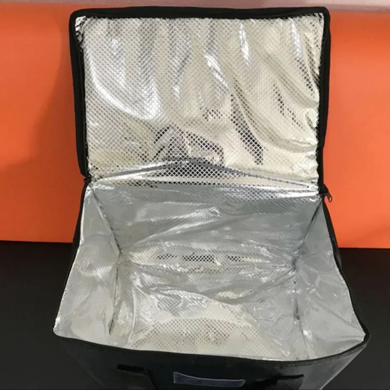 50L Insulated Thermal Cooler Bag Drink Storage Large Chilled Pizza Delivery Bags Tin Foil Lunch Foods Lunch Refrigerator Box
