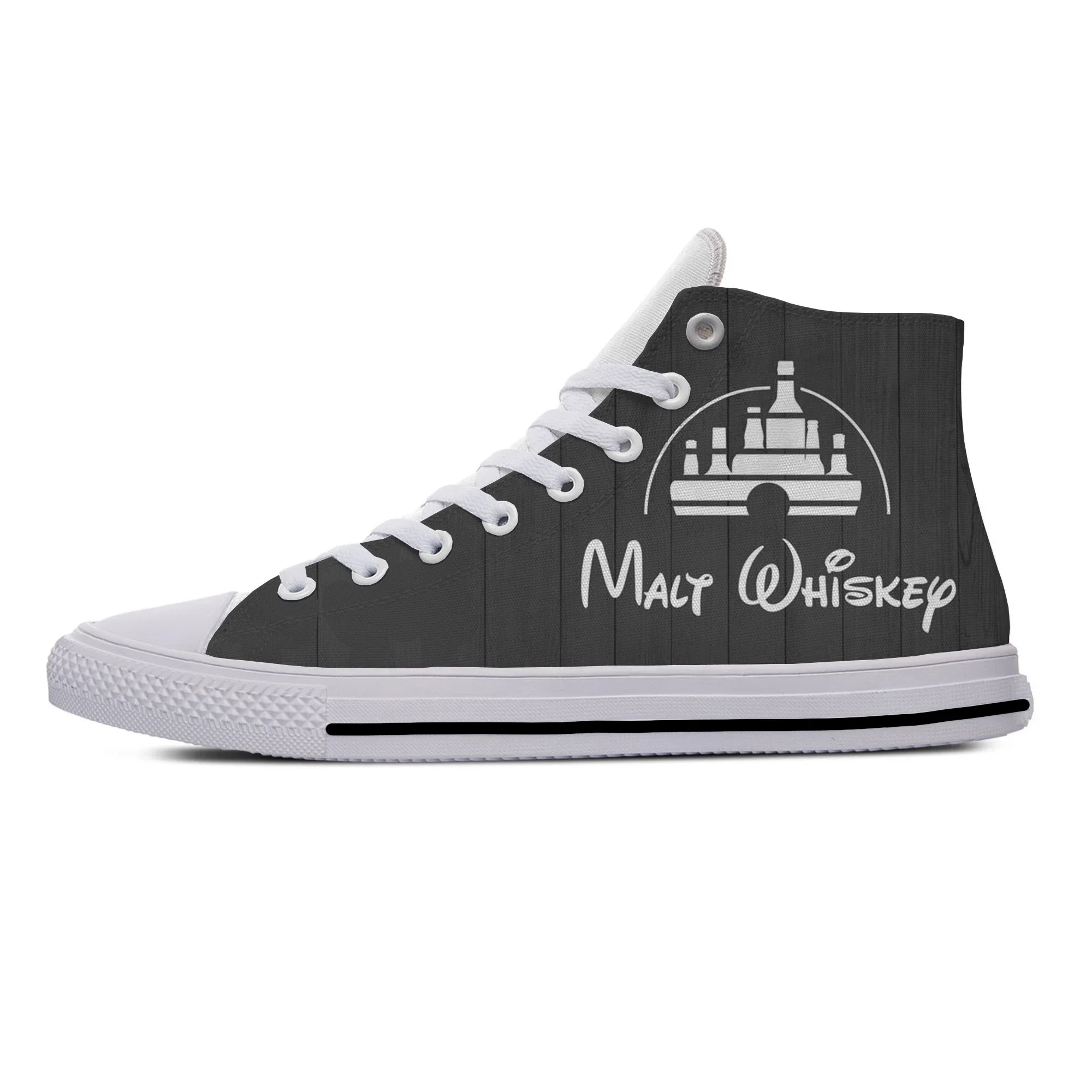 Malt Whiskey Alcohol Drunk Funny Fashion Board Shoes Popular High Top Lightweight Hot Casual Shoes Breathable Men Women Sneakers - view 4