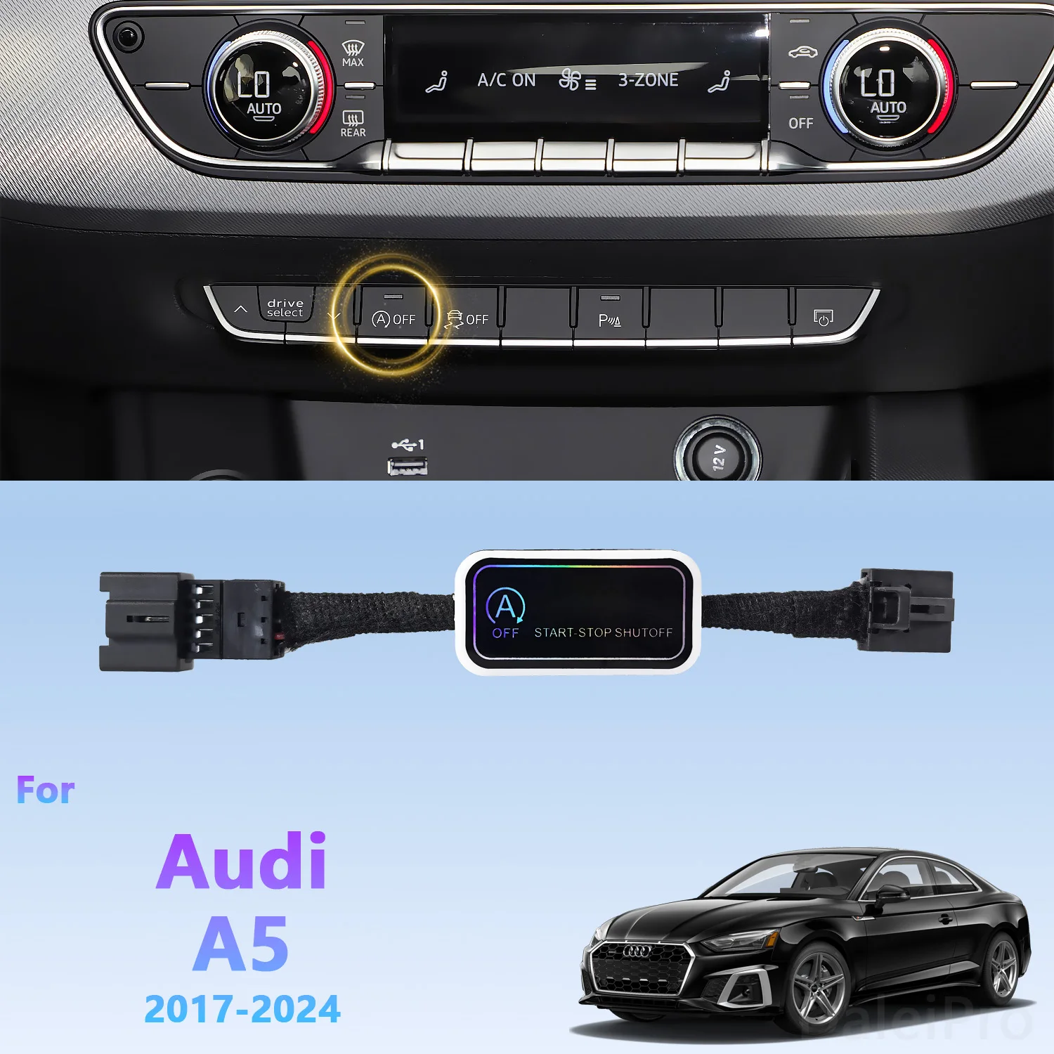 

Автоматический запуск и остановка для Audi A5 2017-2023 2024, автомобильная система автоматического остановки двигателя, датчик управления отключением устройства, заглушка стоп