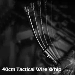 40CM Outdoor EDC Portable Tactical Wire Whip manico in lega di alluminio Pocket Safety Self Defense Tool