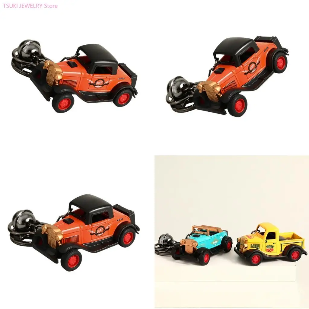 

62KE Прочный и портативный брелок с реалистичными деталями старинного автомобиля для встреч