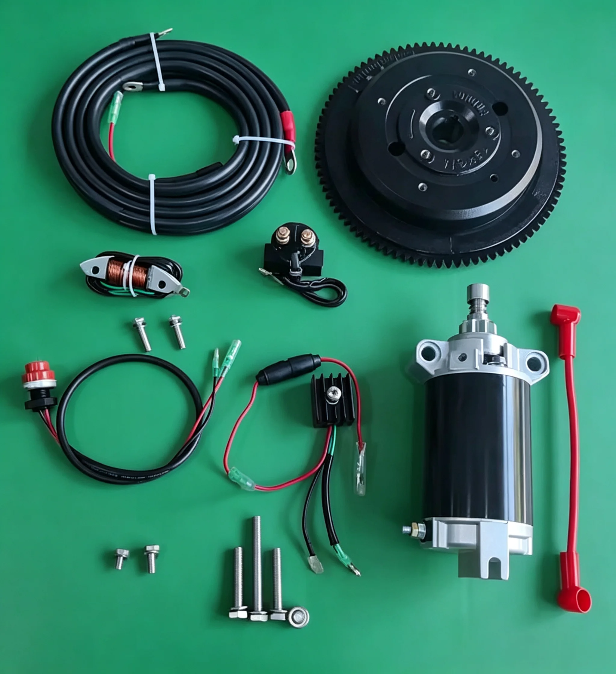 2-Stroke 40HP Rear-Mount Electric Start Kit For Yamaha Hidea Parsun Outboard Motor Complete Conversion Accessories