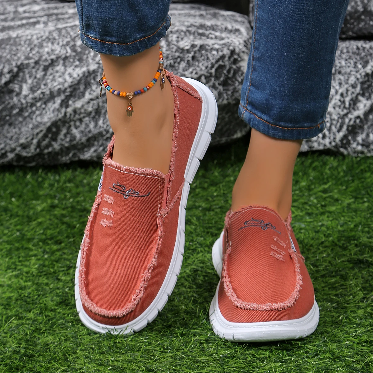 Sapatos femininos de lona sem  - Men Shoes On avaliação e preço