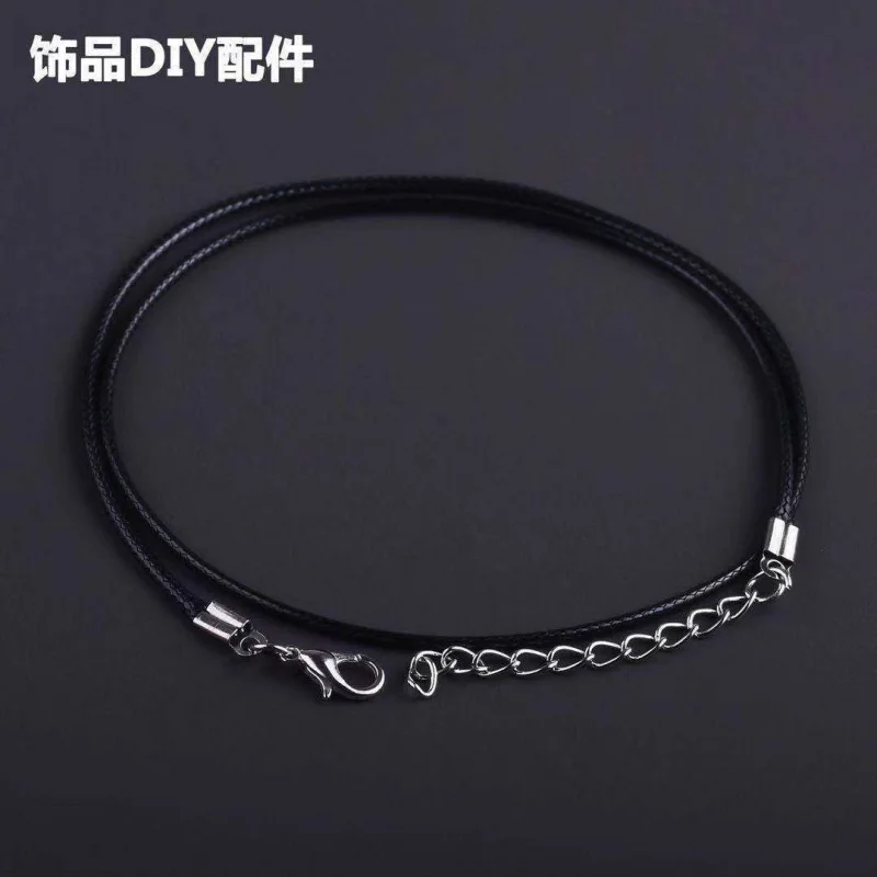 Collier réglable simple pour hommes et femmes, ULd'avertissement, accessoire de bijoux à bricoler soi-même, couple, petite amie, sans pendentif, noir, café, clavicule, JOM