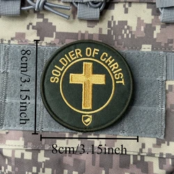 Parche táctico bordado Soldado de Cristo para moral airsoft