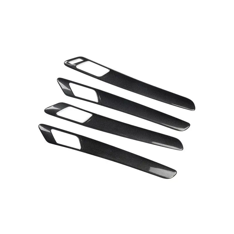 For VW Golf 6 MK6 2008-2013 4pcs Carbon Fiber Texture Car Interior Accessories Door Window Panel Handle Pull Cover Trim