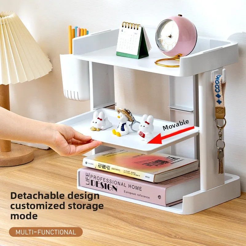 Student Dormitory Supplies Desktop Storage Rack Office Workstation Management File Rack Vertical Desktop Storage Rack