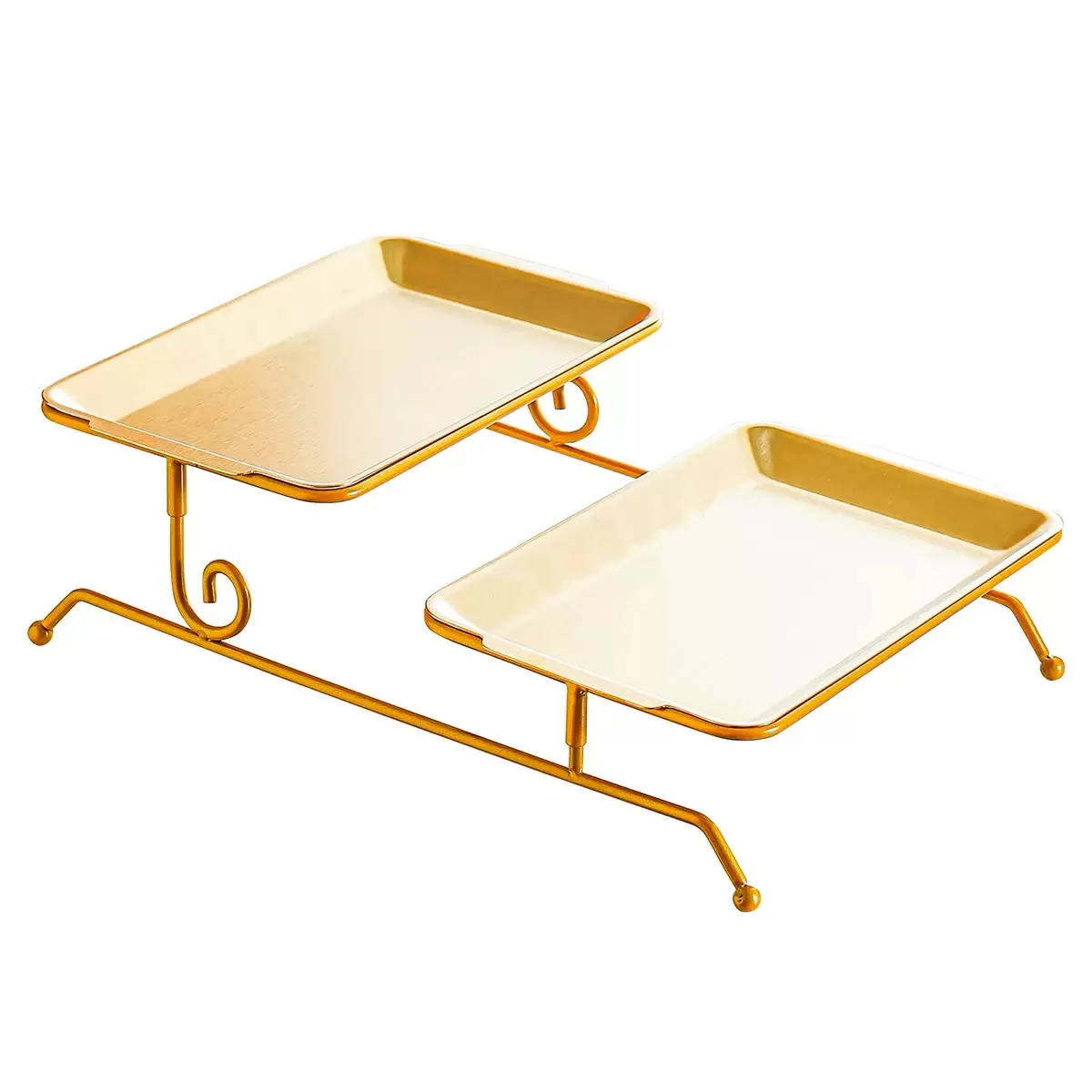 

8PCS Multilayer Stainless Steel Fruit Plate - Fruit Snack Dessert Dim Sum Plate for Home Living Room Porch Key Organizer