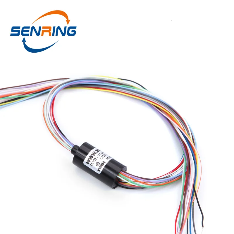 18 wires signal 2A Capsule Slip ring without flange OD 12.5mm  for CCTV systems, medical equipment