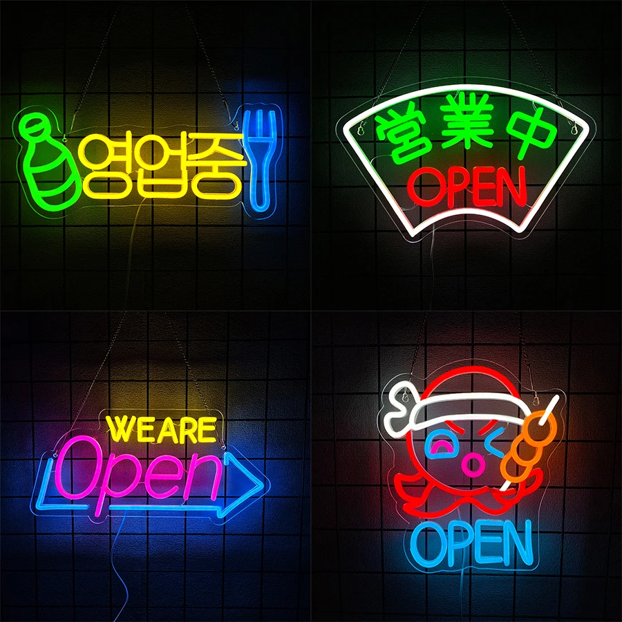 We Are Open Led Neon Sign, Super Bright Business Icons, Cafes, Shop Windows, Bars, Hotels, Parties, Fast Food Restaurants Decor.