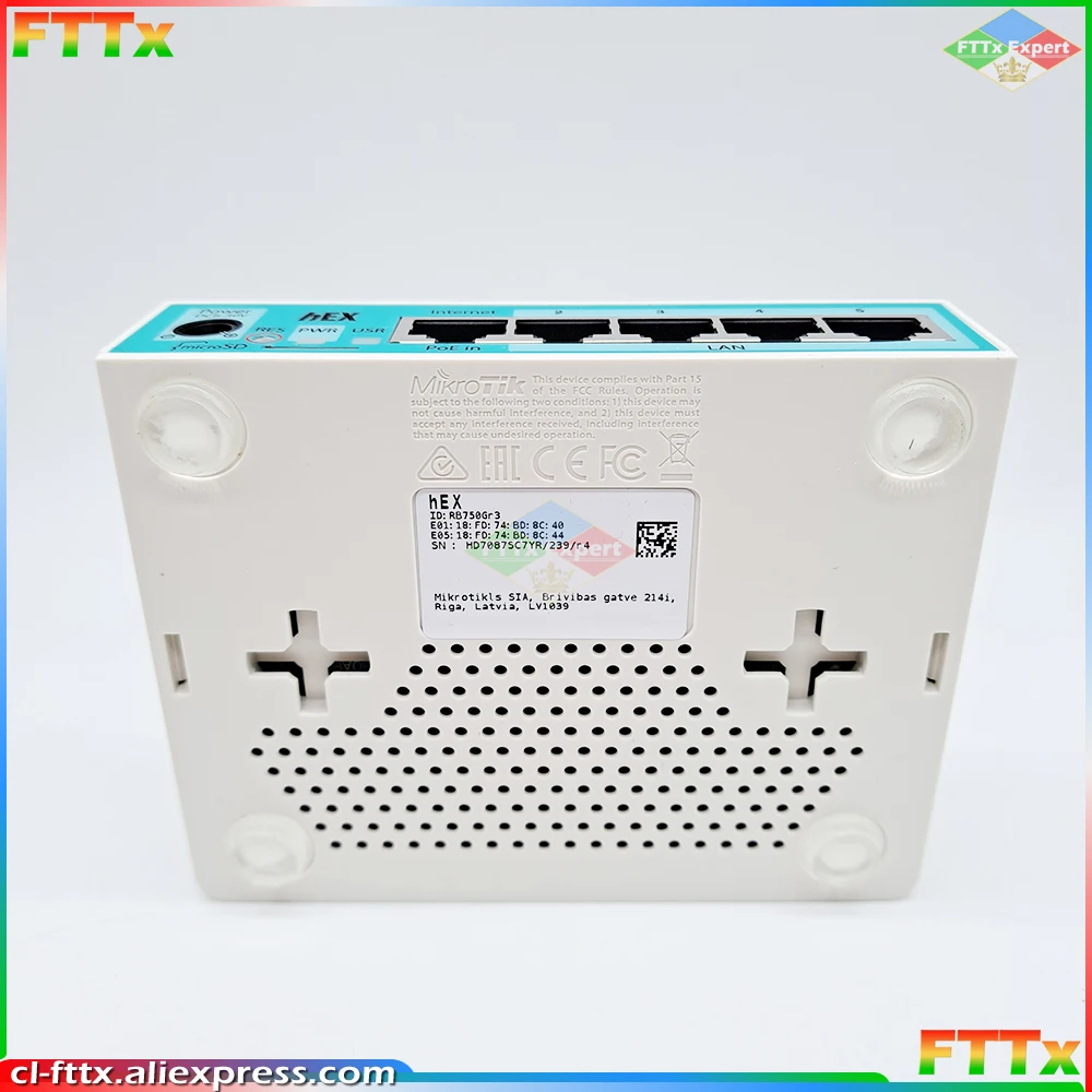 Imagem -05 - Mikrotik-roteador Gigabit Ethernet Portas Hex Rb750gr3 Suporta 10 Mbps 100 Mbps 1000 Mbps Pequeno Fácil de Usar