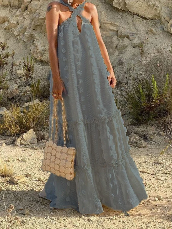 CHICEVER Patchwork Floral Dress For Female Halter Sleeveless Sexy Straight Loose Waist Maxi Dresses Women 2024 Summer Clothing - AliExpress 200000345 CHICEVER Patchwork Floral Dress For Female Halter Sleeveless Sexy Straight Loose Waist Maxi Dresses Women 2024 Summer Clothing - AliExpress 200000345