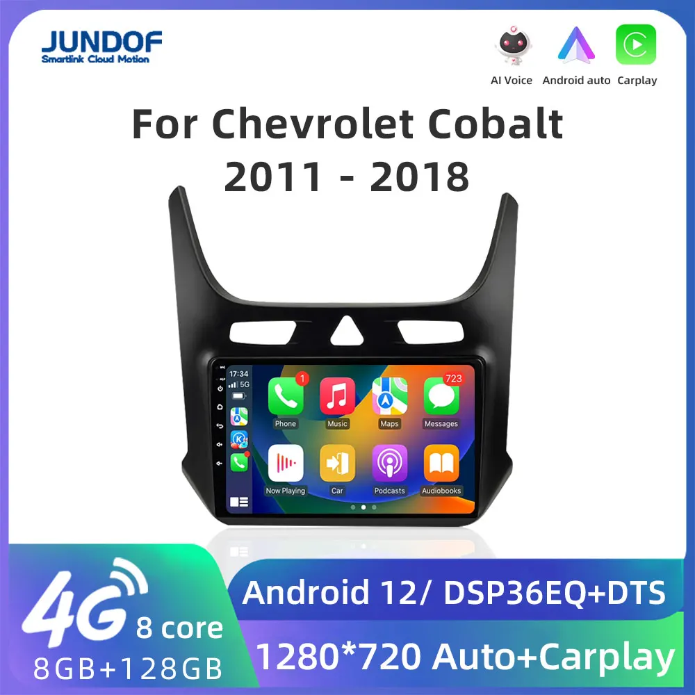 

Автомобильная магнитола Jundof Android 12,0 Для Chevrolet Cobalt 2 2011-2018, мультимедийный видеоплеер 2Din, 4G, Carplay, стерео, GPS, DVD, головное устройство