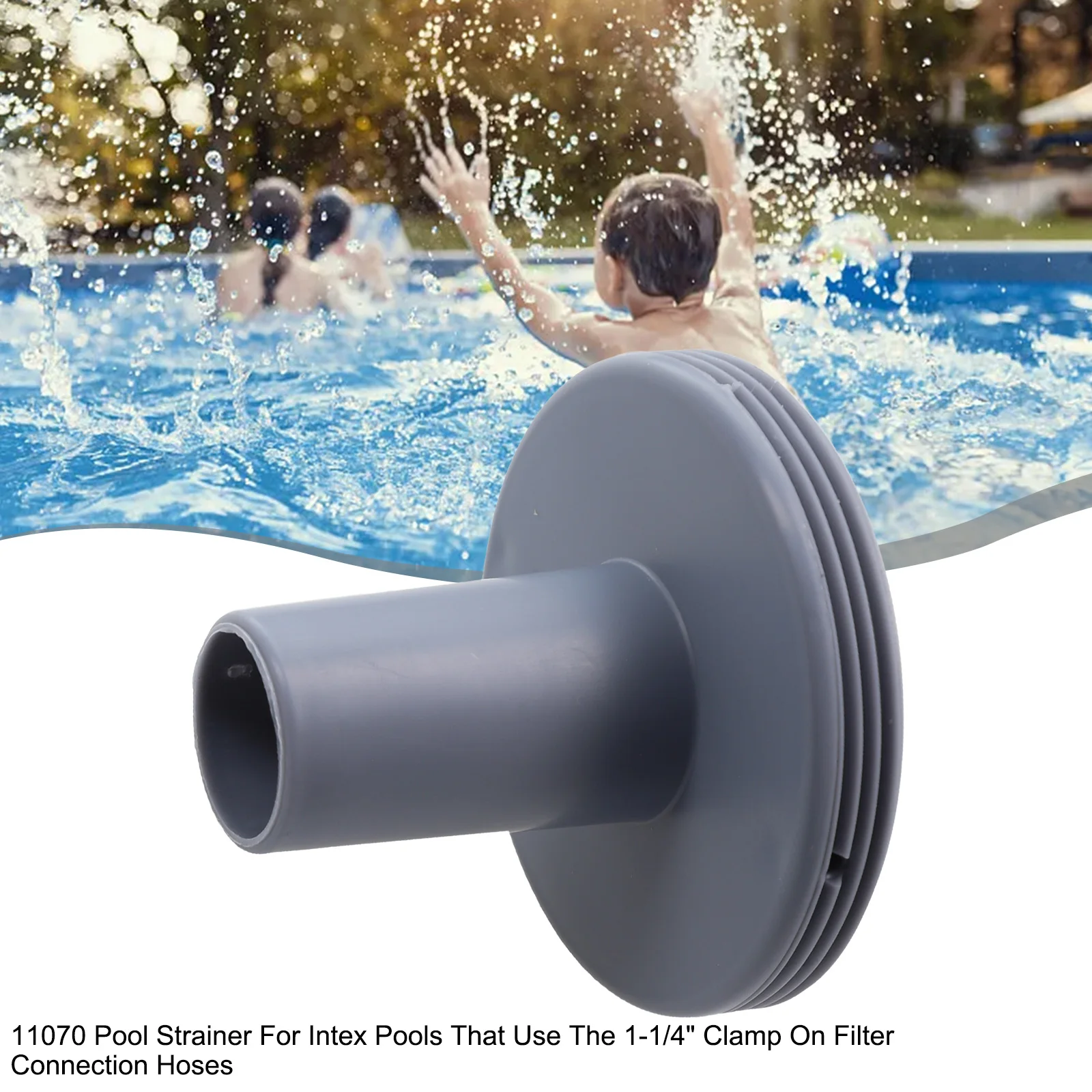 Strainer Connector Pool Fitting Secure Fit Strainer Connector for Intex Pools 1 1/4 Fitting Compatible with Multiple Models