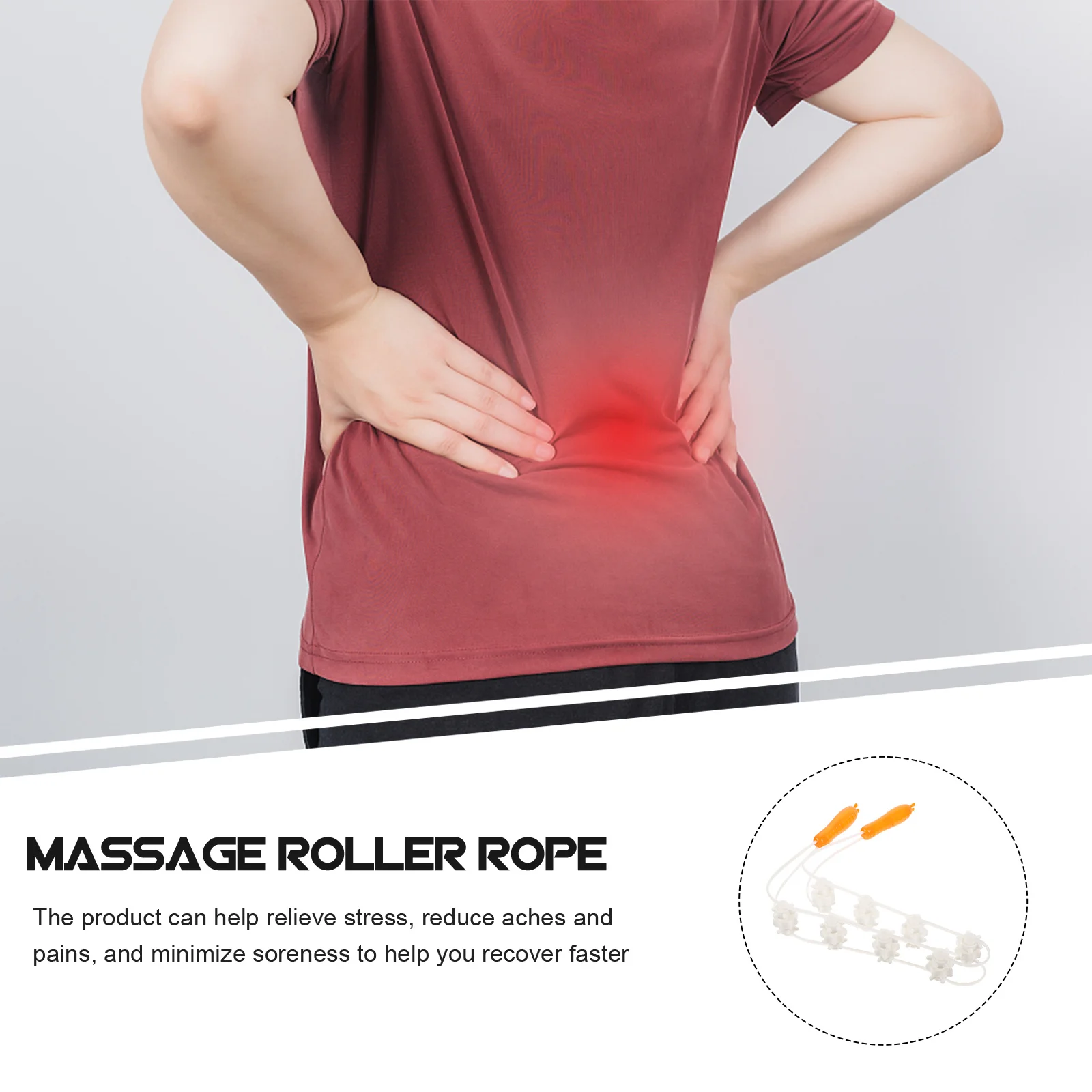 

Pull Back Strip Roller Massager For Deep Tissue Muscle Relief Portable Back Calf Waist Body Massager Tool Yoga Assistant