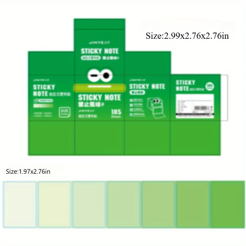 ملاحظات لاصقة ورقية لؤلؤية قابلة للسحب، 105 ورقة، قرطاسية للطلاب، ملونة شفافة، لوازم وضع علامات على ملاحظات الفصل الدراسي.