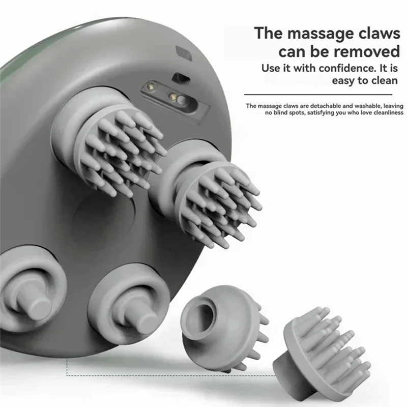 A01V-Soft Electric Modes Supplies Cat Massager Adjustable Handheld Scalp Massage Tool Waterproof Design Comfortable