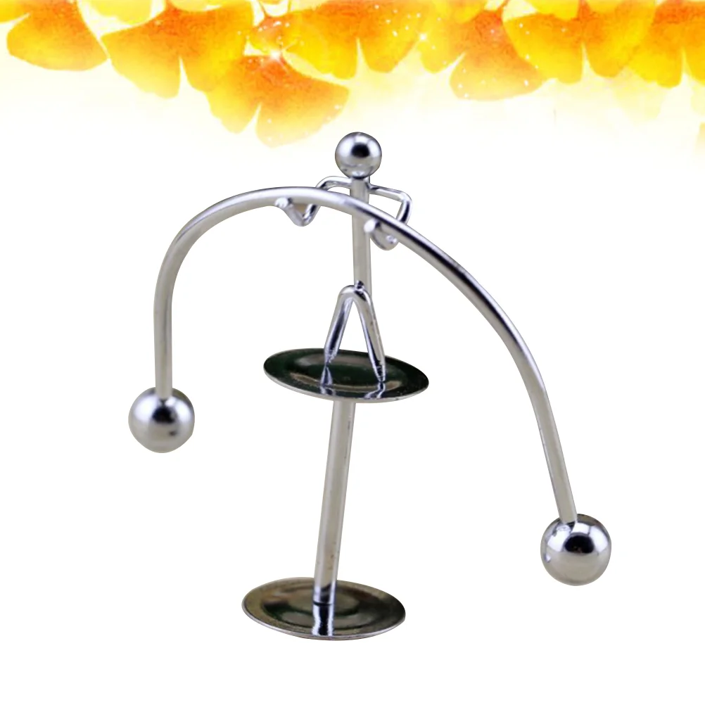 

Toy Iron Figurine Balance Ball Perpetual Motion Machine Steel Balancing Swing Weightlifting Tumbler