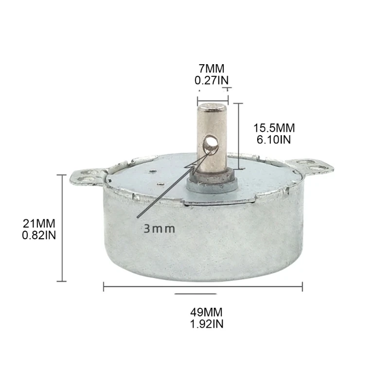 محرك متزامن مغناطيسي قوي، عمود دائري 2.5-30 دورة في الدقيقة للسخان، شحن مباشر