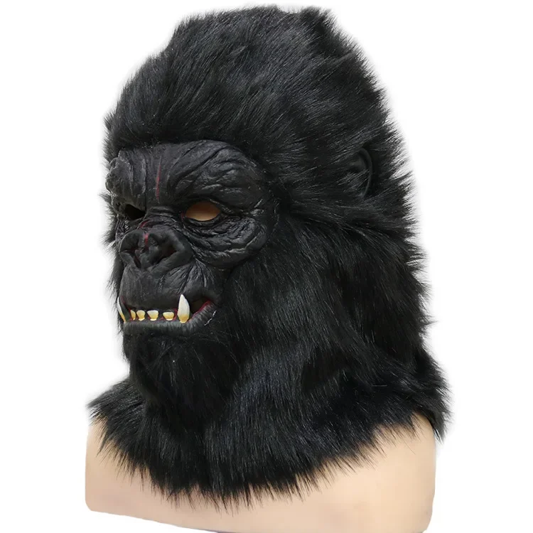 King Kong chimpanzee mask latex animal hood halloween cosplay funny makeup party dress up props