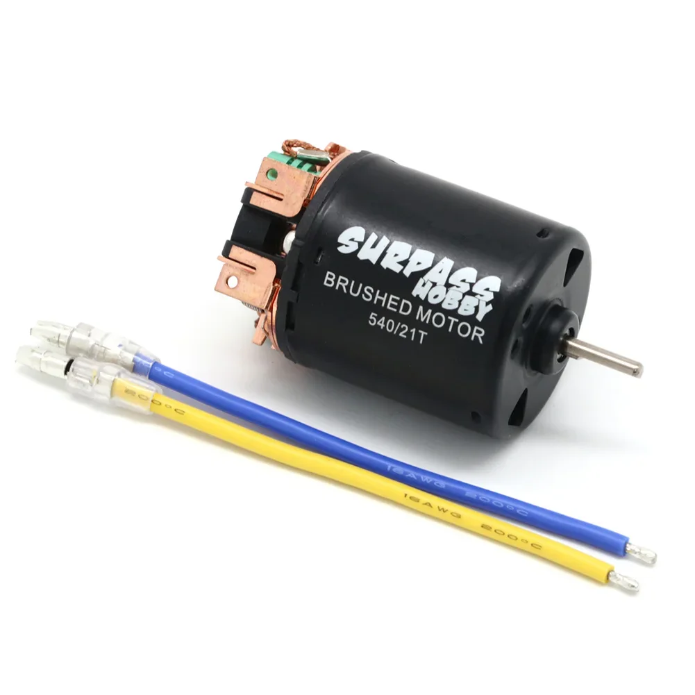 RoRuS1PC Surpass 540 Brushed Motor For 1/10 RC Car Rock Crawler 4WD Vehicle - Multiple Gear Ratios (13T-80T) RC Car Parts