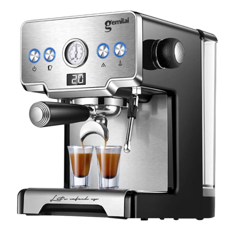 15 Bar Italian Coffee Machine Stainless Steel Steam Semi-automatic Milk Bubble Espresso Coffee Maker Commercial CRM3605