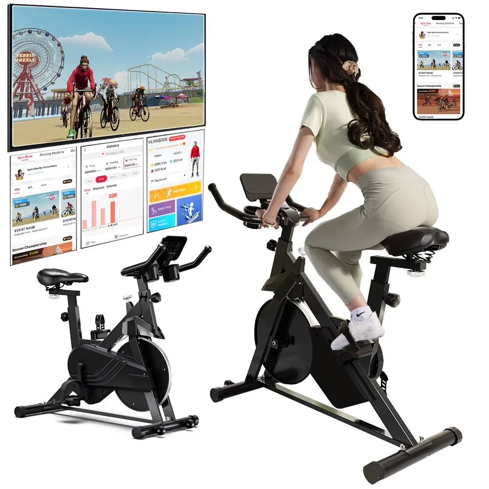 Heimtrainer, Ergometer, Heimtrainer mit einstellbarem Magnetwiderstand, LCD-Display für Innenräder, 100 kg Tragfähigkeit