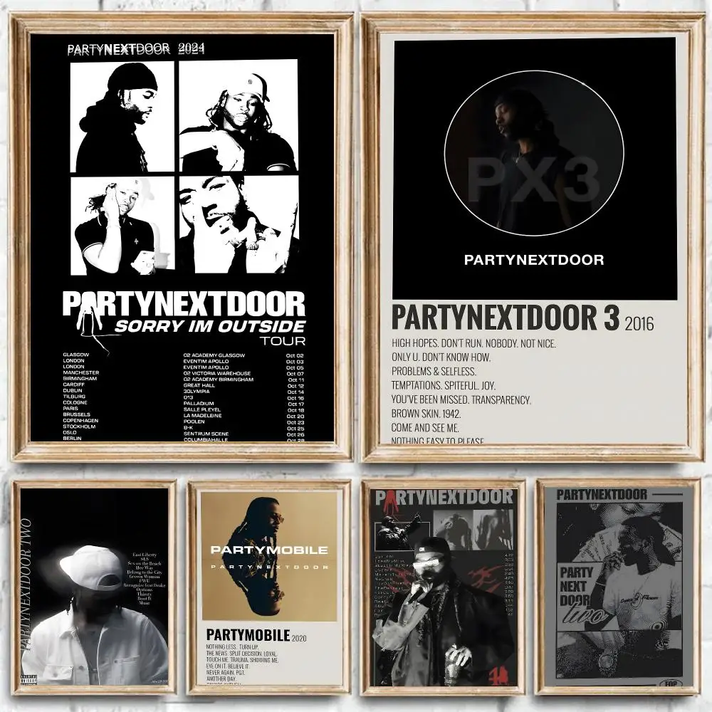 R&B Singer P-PARTYNEXTDOOR Poster Painting Prints Wall Art Picture Film Room Home Bar Cafe Decor Mural