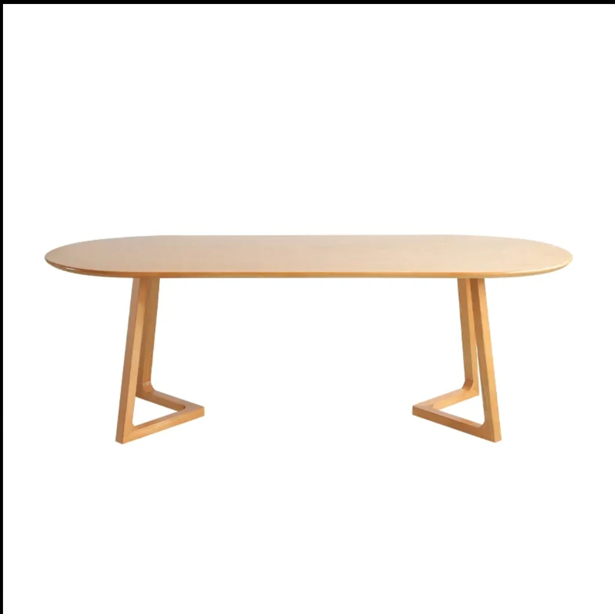 

Nordic Solid Wood Dining Table Oval Small Apartment Conference Table Cafe Negotiation Long Table