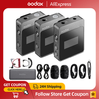 Godox MoveLink M2 2.4GHz Wireless Lavalier Microphone for DSLR Cameras Camcorders Smartphones, and Tablets for YouTube