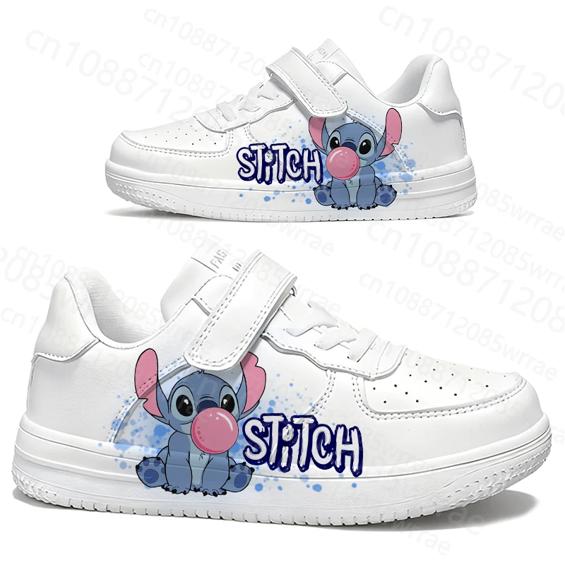 

2025 Hot Selling Christmas Gift Stitch printing Children shoes boys girls PU leather parity breathable Shoes Gift