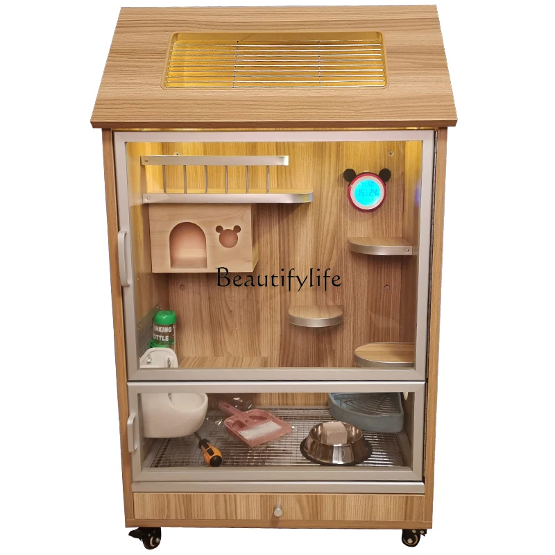 Luxury Air Conditioning Villa Cabinet Pet Cooling House Large Cage Standard Cage Environmental Protection Ecological Board