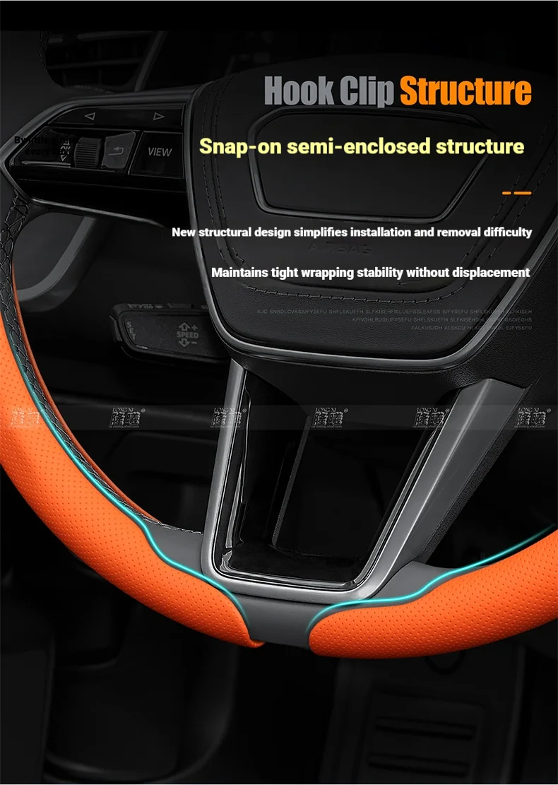 Auto-Lenkradabdeckung zum Aufstecken für BMW M Power X1 X3 X4 X5 X7 E36 E39 E46 E60 E65 E90 F10 F15 F20 F25 F30 G20 G30 G05 Serie – Detail 5